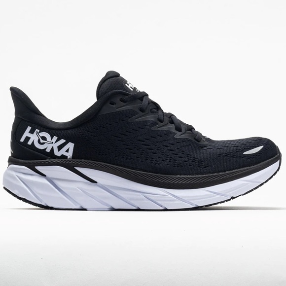 Hoka Shoes - Hoka Clifton 8 Sneakers Women’s Black White Size 6